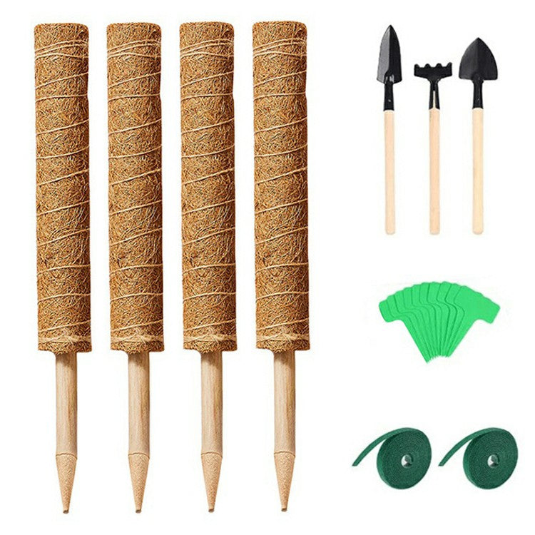 4Pcs 40cm Vine Climbing Coconut Palm Rod Plant Climbing Rod Plant Support Stick with Tools 4Pcs 40cm Vine Climbing Coconut Palm Rod Plant Climbing Rod Plant Support Stick with Tools